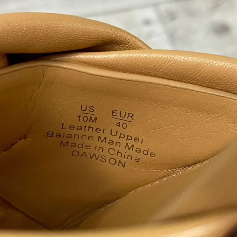 Sam Edelman Dawson Square Toe Quilted Leather Slide Sandals Size 10 Beige - Picture 15 of 15